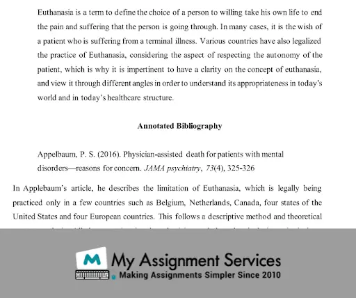 Annotated Bibliography Sample