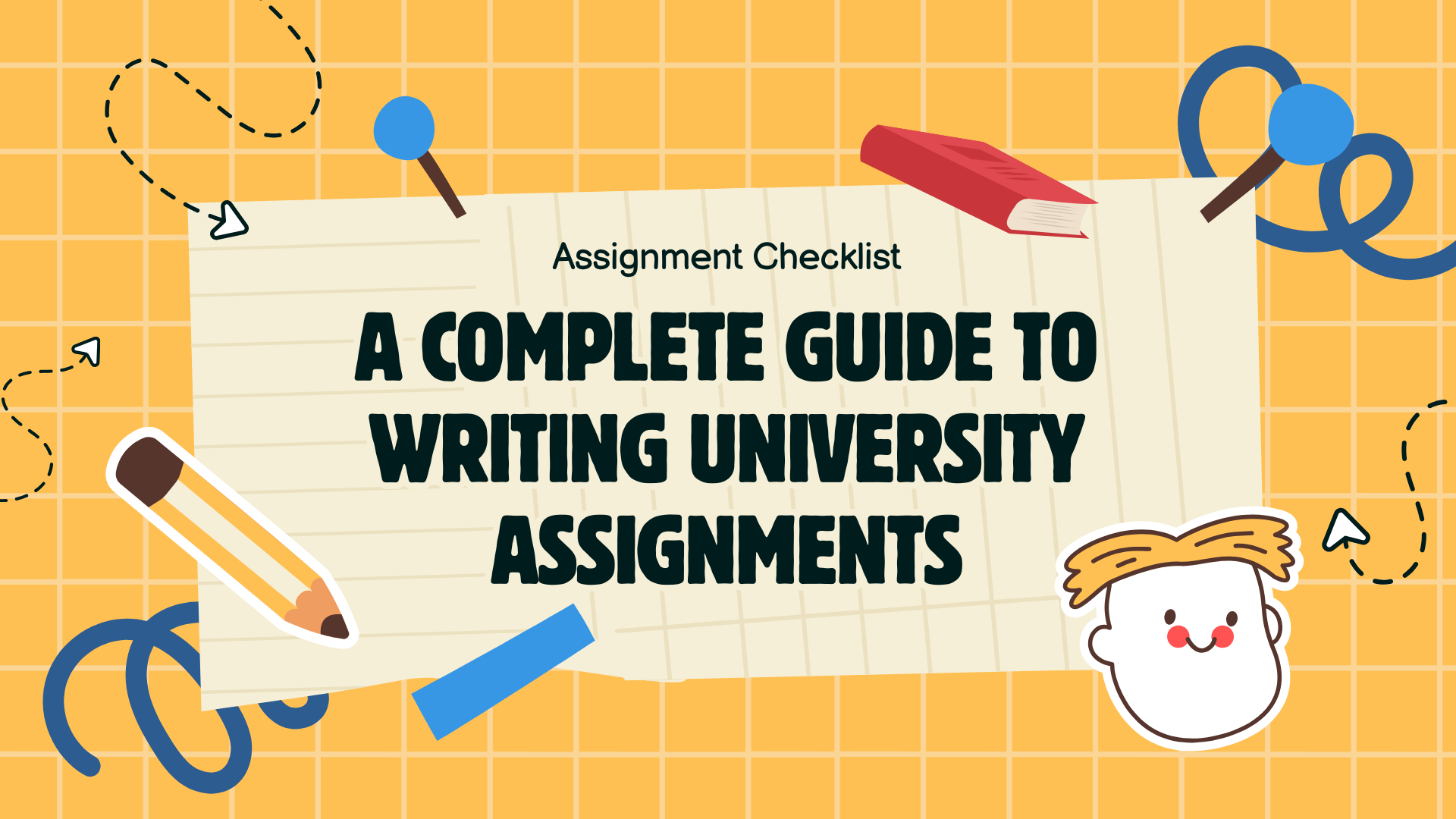 Student reviewing university assignment with notes and laptop