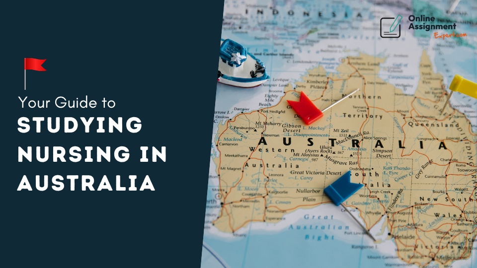 Illustration showing international students exploring nursing education opportunities in Australia